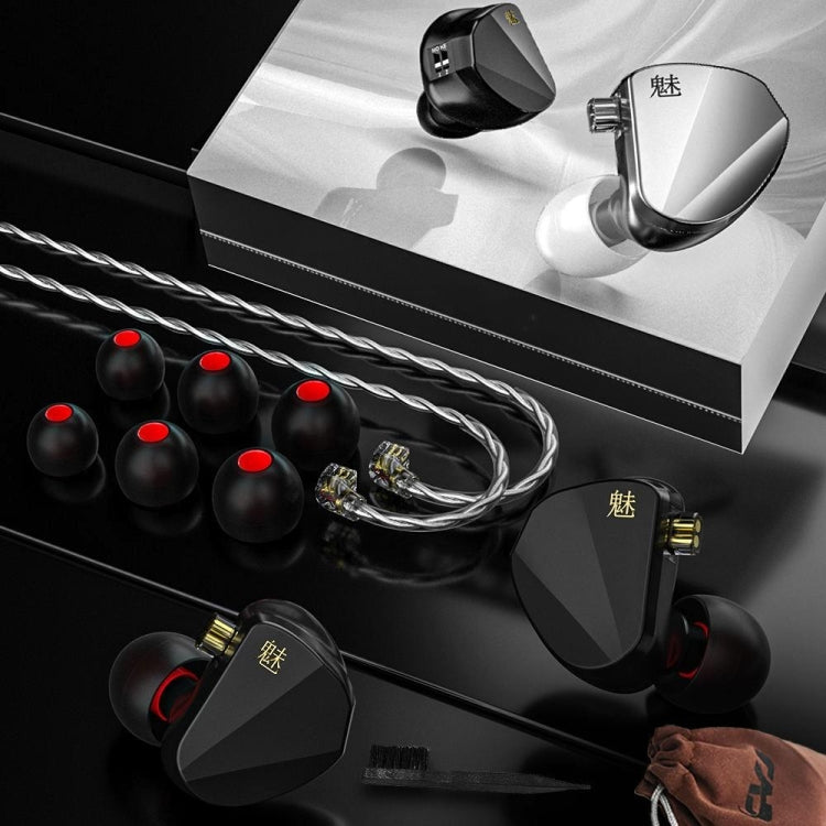 Écouteurs intra-auriculaires filaires CVJ avec interrupteur de réglage, argent, avec micro, argent, noir, avec micro, noir